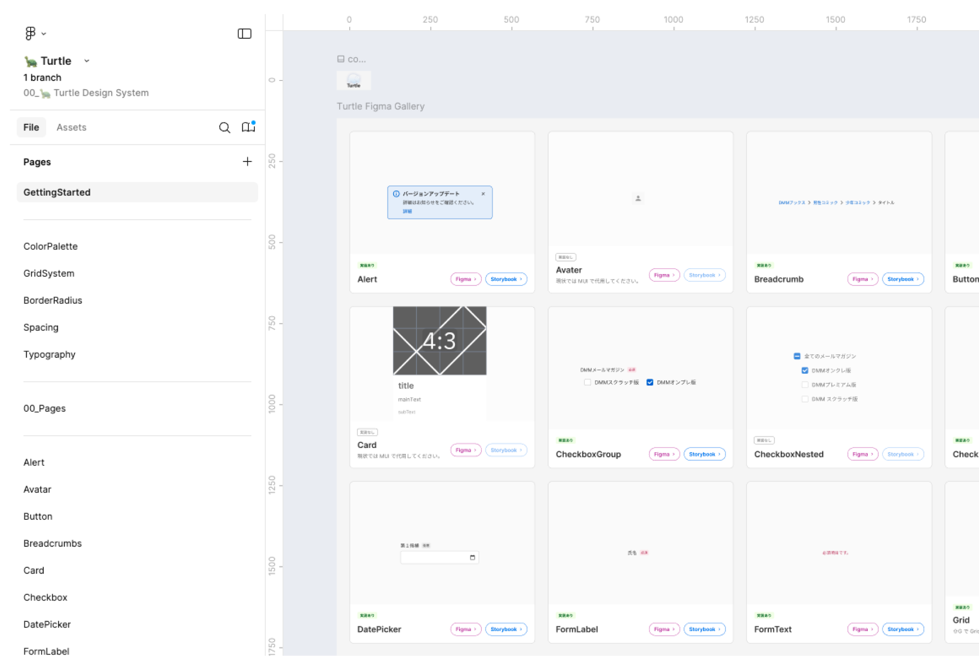 Figma UI kit は Figma のデザインデータとして提供されています。